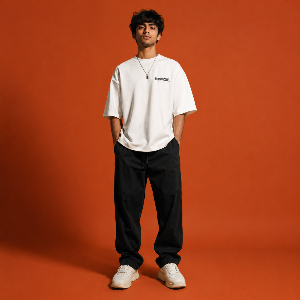 The Standard (White Oversized Tee) - HumonCore Essentials